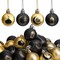 24 Pieces Ramadan Ornament Ball, 1.57" Black Gold Eid Mubarak Hanging Balls, Ramadan Mubarak Ornaments for Islamic Muslim Tree Party Decor